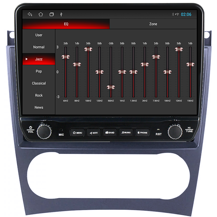 Navigatie dedicata Mercedes C-Class W203 2003-2007 Tesla cu butoane rotative model 2024, 4GB RAM 64GB ROM, Procesor Quadcore, Android 14, Display QLED 10", DSP, Carplay&Android Auto [2]