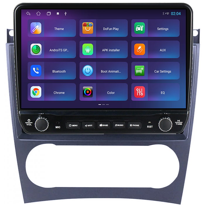 Navigatie dedicata Mercedes C-Class W203 2003-2007 Tesla cu butoane rotative model 2024, 4GB RAM 64GB ROM, Procesor Quadcore, Android 14, Display QLED 10", DSP, Carplay&Android Auto [4]