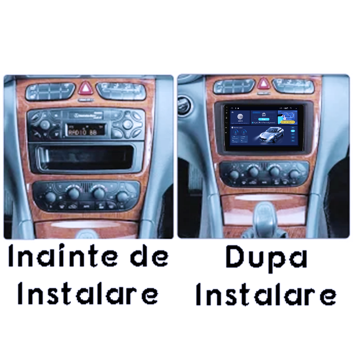 Navigatie dedicata Mercedes C Class W203 CLK W209 2000-2005, 4GB RAM 64GB ROM, Quad Core, Display 9" QLED 1K, Carplay, Android 14, Bluetooth, Magazin Play, Suport Camere AHD [2]