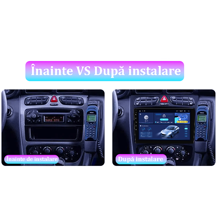Navigatie dedicata Mercedes C Class W203, CLK W209 2000-2005, 8GB RAM 128GB ROM, Octacore, Platforma 7862, Android 14, Display QLED 9”, Suporta camera 360º, DSP, Carplay&Android Auto, SIM 4G, Ventilat [5]