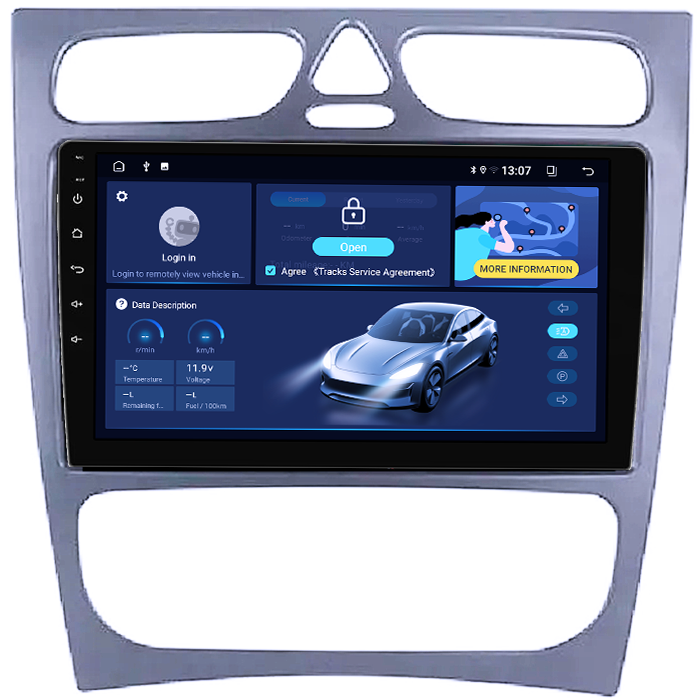 Navigatie dedicata Mercedes C Class W203, CLK W209 2000-2005, 8GB RAM 128GB ROM, Octacore, Platforma 7862, Android 14, Display QLED 9”, Suporta camera 360º, DSP, Carplay&Android Auto, SIM 4G, Ventilat [2]