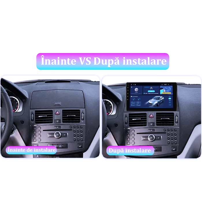 Navigatie dedicata Mercedes C Class W204 ( 2006 - 2012 ), 8GB RAM 128GB ROM, Octacore, Platforma TS18, Android 13, Display QLED 9”, Suporta camera 360º, DSP, Carplay&Android Auto, SIM 4G, Ventilator A [5]