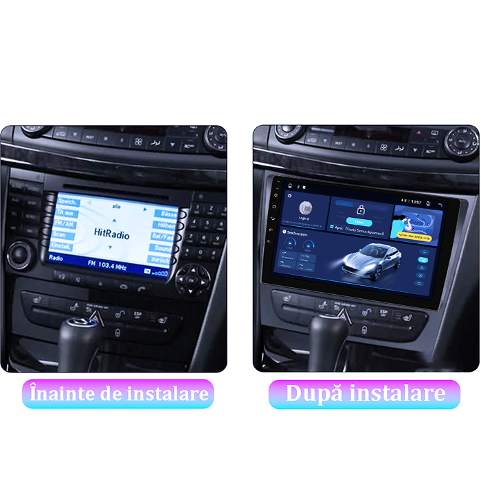Navigatie dedicata Mercedes E Class W211, CLS W219 DUDU3, 4GB RAM 64GB ROM, Octacore, Platforma 8581, Android, Display QLED 9", DSP, Carplay&AndroidAuto [6]