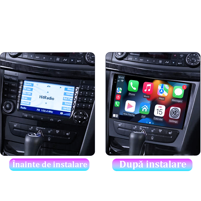 Navigatie dedicata Mercedes E Class W211, CLS W219, 4GB RAM 64GB ROM, Procesor Qualcomm Octacore, Android 14, Rezolutie 2K, Display QLED 9", DSP, Carplay&Android Auto, SIM 4G [5]