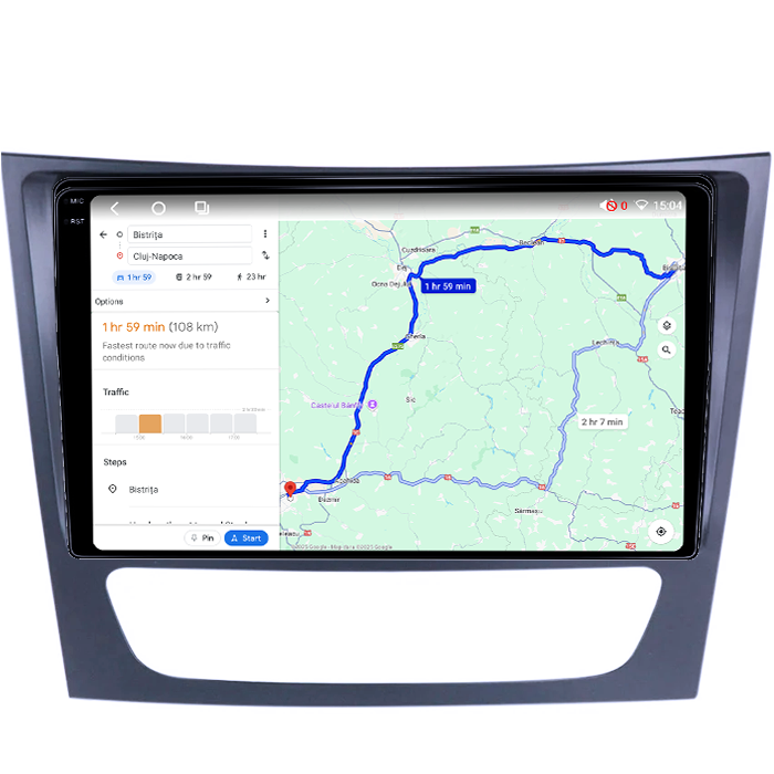 Navigatie dedicata Mercedes E Class W211, CLS W219, 4GB RAM 64GB ROM, Procesor Qualcomm Octacore, Android 14, Rezolutie 2K, Display QLED 9", DSP, Carplay&Android Auto, SIM 4G [4]
