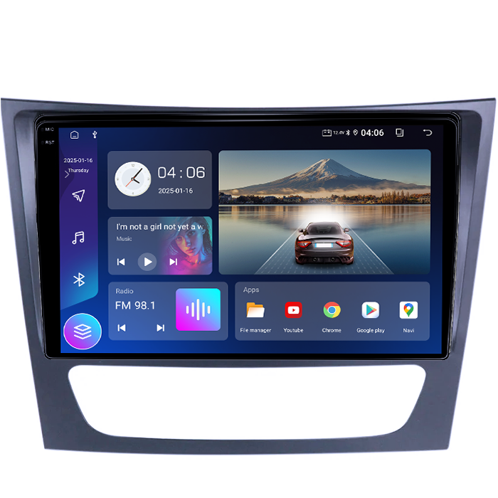 Navigatie dedicata Mercedes E Class W211, CLS W219, 4GB RAM 64GB ROM, Quad Core, Display 9" QLED 1K, Carplay, Android 14, Bluetooth, Magazin Play, Suport Camere AHD [4]