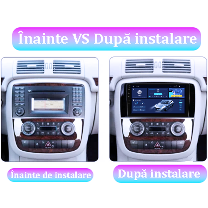 Navigatie dedicata Mercedes R Class W251 2005-2017 DUDU3, 4GB RAM 64GB ROM, Octacore, Platforma 8581, Android, Display QLED 9", DSP, Carplay&AndroidAuto [6]