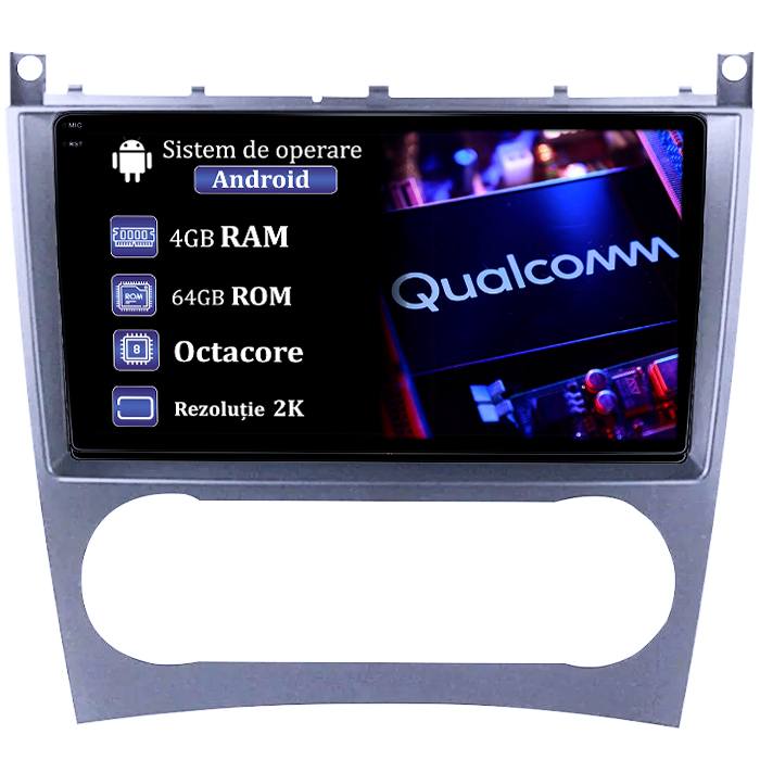 Navigatie dedicata Mercedes G-Class W463 2002-2012, 4GB RAM 64GB ROM, Procesor Qualcomm Octacore, Android 14, Rezolutie 2K, Display QLED 9", DSP, Carplay&Android Auto, SIM 4G [1]