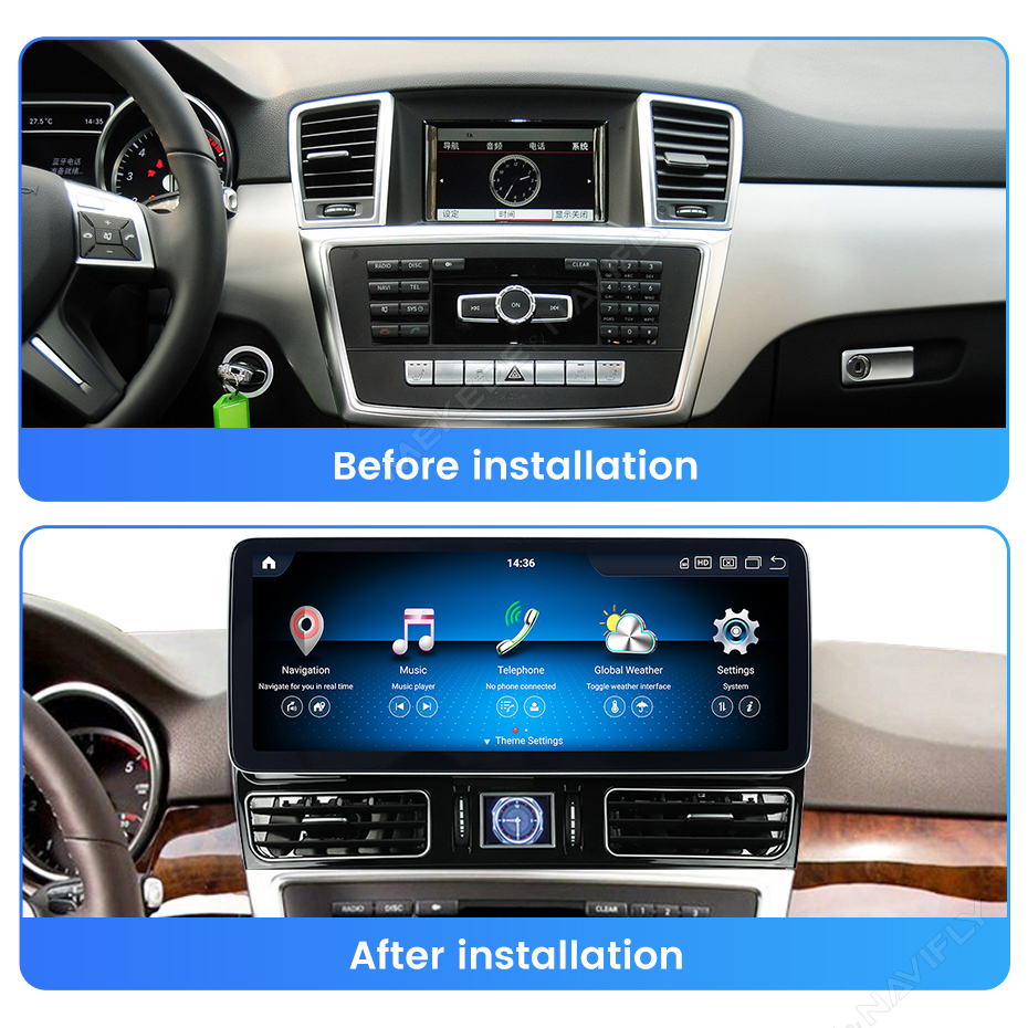 Navigatie dedicata Mercedes GLE ML GL 2012-2015, 8GB RAM 256GB ROM, Procesor Qualcomm Octacore, Android 14, Rezolutie 2K, Display QLED 9", DSP, Carplay&Android Auto, SIM 4G [4]