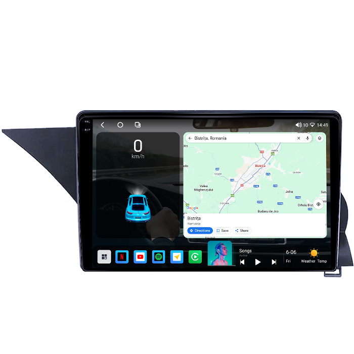 Navigatie dedicata Mercedes GLK 2013-2015, 4GB RAM 64GB ROM, Octacore, Android 14, Display QLED 1K 9", Carplay&Android Auto, SIM 4G, Ventilator Activ [2]