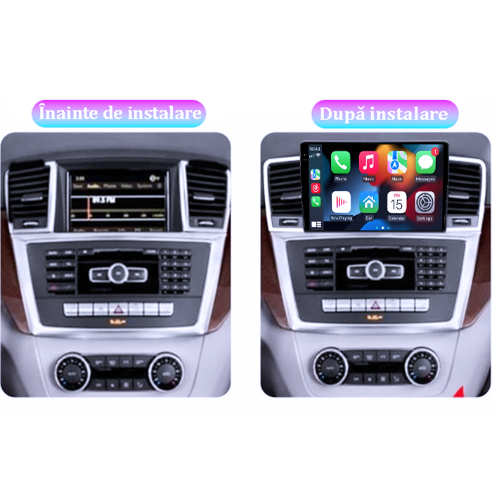 Navigatie dedicata Mercedes ML, GL-Class GL X166 2012-2015, 4GB RAM 64GB ROM, Procesor Qualcomm Octacore, Android 14, Rezolutie 2K, Display QLED 9", DSP, Carplay&Android Auto, SIM 4G [7]