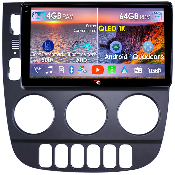 Navigatie dedicata Mercedes ML W163 2001 - 2005, 4GB RAM 64GB ROM, Octacore, Android 14, Display QLED 1K 9", Carplay&Android Auto, SIM 4G, Ventilator Activ [1]