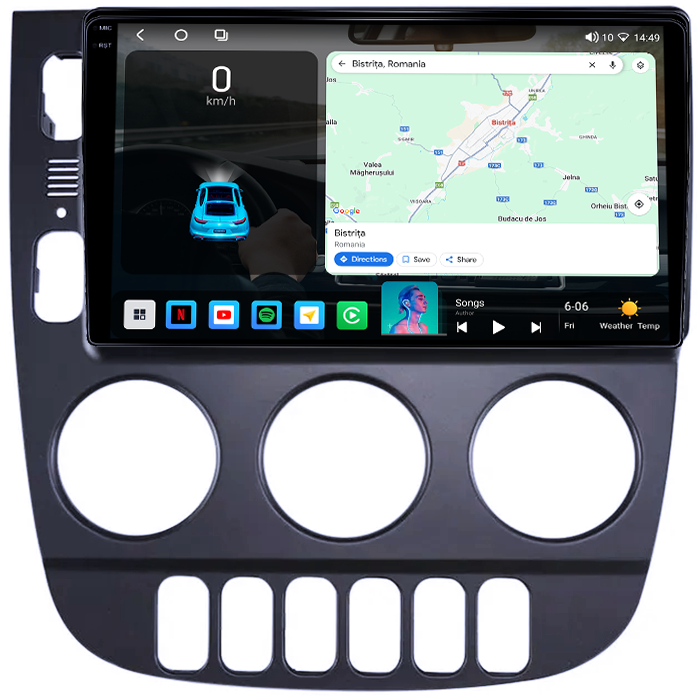 Navigatie dedicata Mercedes ML W163 2001 - 2005, 4GB RAM 64GB ROM, Octacore, Android 14, Display QLED 1K 9", Carplay&Android Auto, SIM 4G, Ventilator Activ [2]