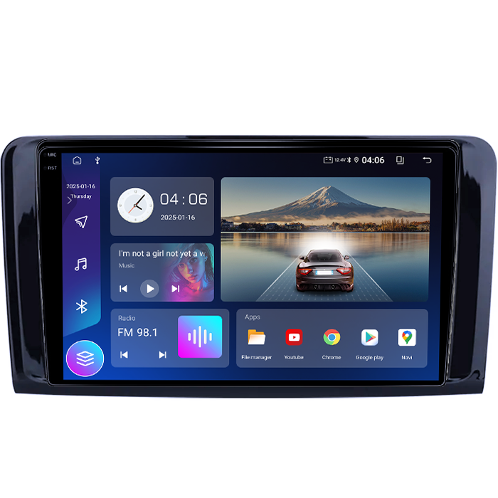 Navigatie dedicata Mercedes ML W164, 4GB RAM 64GB ROM, Quad Core, Display 9" QLED 1K, Carplay, Android 14, Bluetooth, Magazin Play, Suport Camere AHD [4]