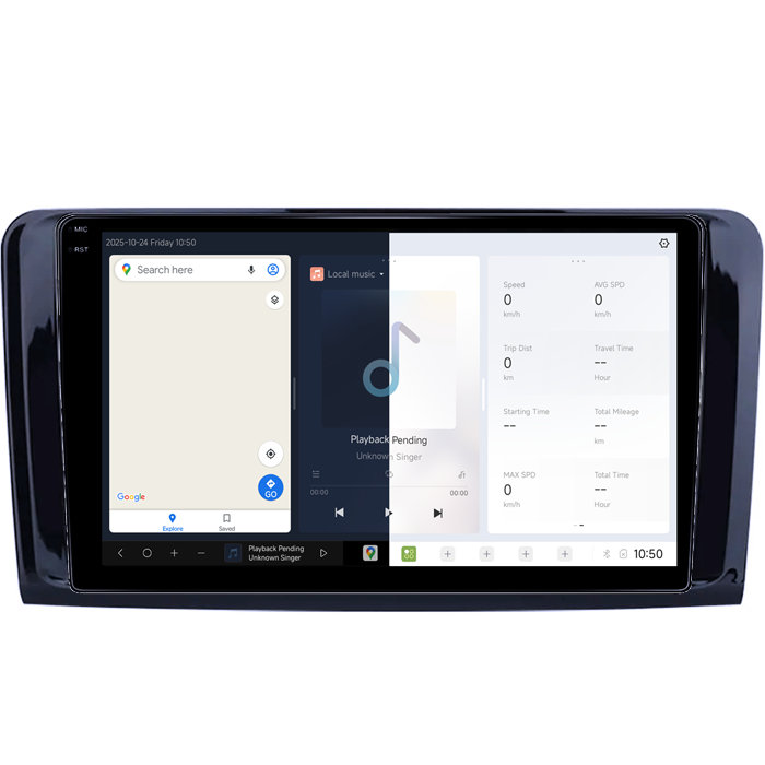 Navigatie dedicata Mercedes ML W164 DUDU3, 4GB RAM 64GB ROM, Octacore, Platforma 8581, Android, Display QLED 9", DSP, Carplay&AndroidAuto [2]