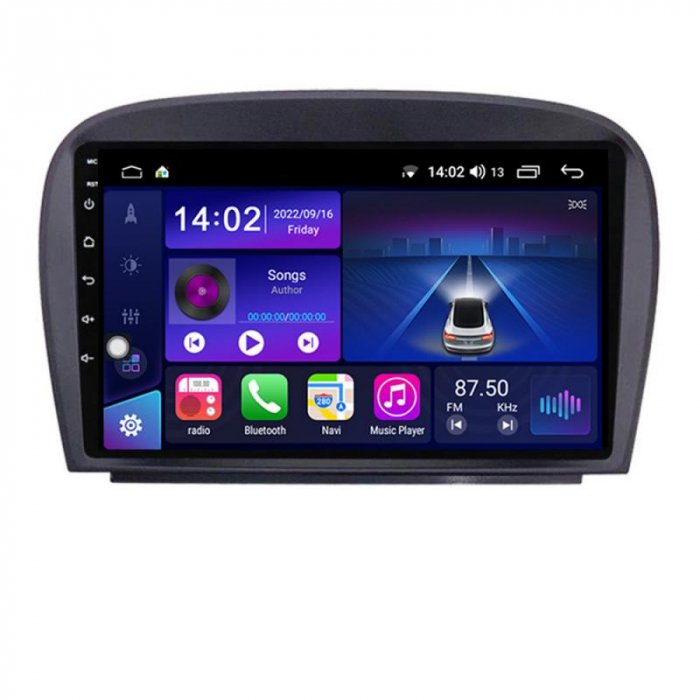 Navigatie dedicata Mercedes SL W230 2004-2011 A-W230, 4GB RAM 64GB ROM, Octacore, Android 14, Display QLED 9", DSP, Carplay&Android Auto, SIM 4G, Ventilator Activ [3]