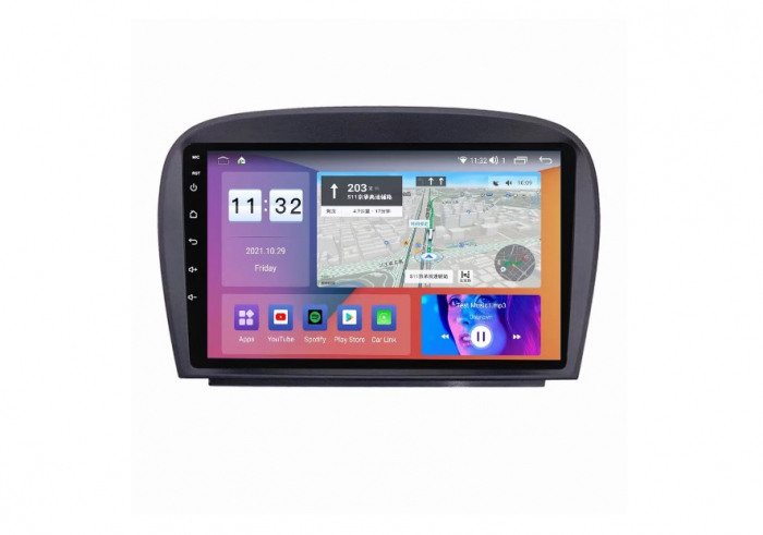 Navigatie dedicata Mercedes SL W230 2004-2011 A-W230, 8GB RAM 128GB ROM, Octacore, Platforma 7862, Android 14, Display QLED 9”, Suporta camera 360º, DSP, Carplay&Android Auto, SIM 4G, Ventilator Activ [2]