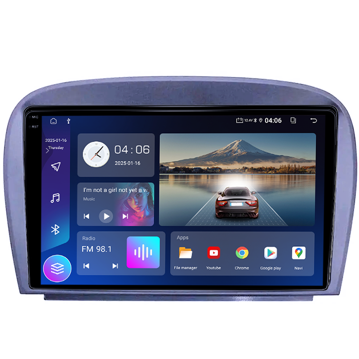 Navigatie dedicata Mercedes SL W230 2004-2011 A-W230, 4GB RAM 64GB ROM, Quadcore, Android 14, Display QLED 1K, 9", DSP, Carplay&Android Auto, Suport camere AHD [6]