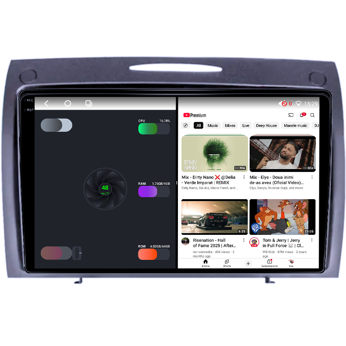 Navigatie dedicata Mercedes SLK 2006-2010, 12GB RAM 256GB ROM, Android 14, Rezolutie 2K, Display QLED, 9", DSP, Carplay, Android Auto, Internet, Youtube, Waze, Wi Fi, USB [3]