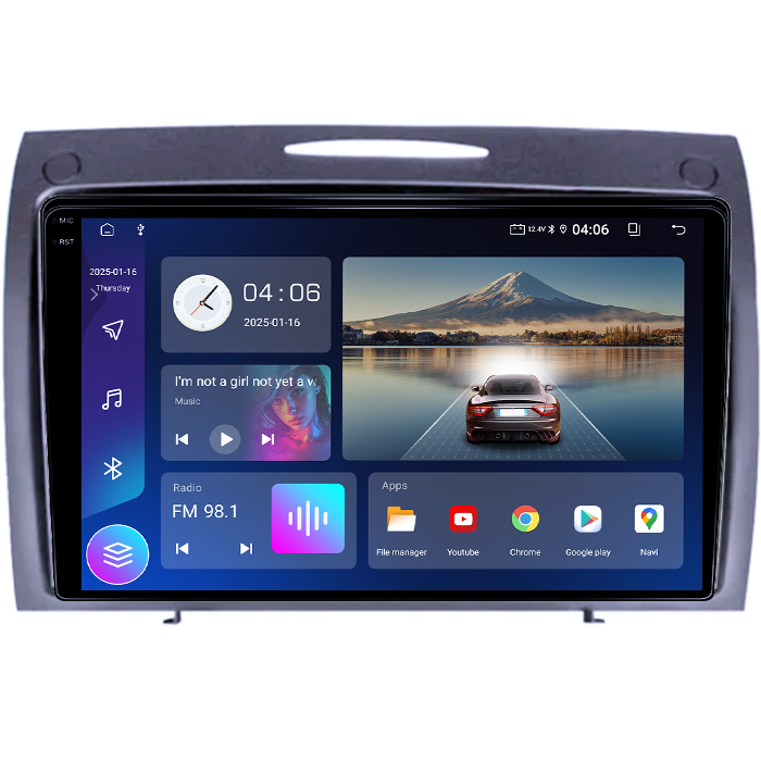 Navigatie dedicata Mercedes SLK 2006-2010, 4GB RAM 64GB ROM, Quadcore, Android 14, Display QLED  9", DSP, Carplay&Android Auto, Suport camere AHD [2]