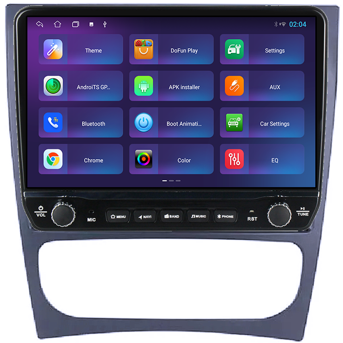 Navigatie dedicata Mercedes w203 Tesla cu butoane rotative model 2024, 4GB RAM 64GB ROM, Procesor Quadcore, Android 14, Display QLED 10", DSP, Carplay&Android Auto [4]