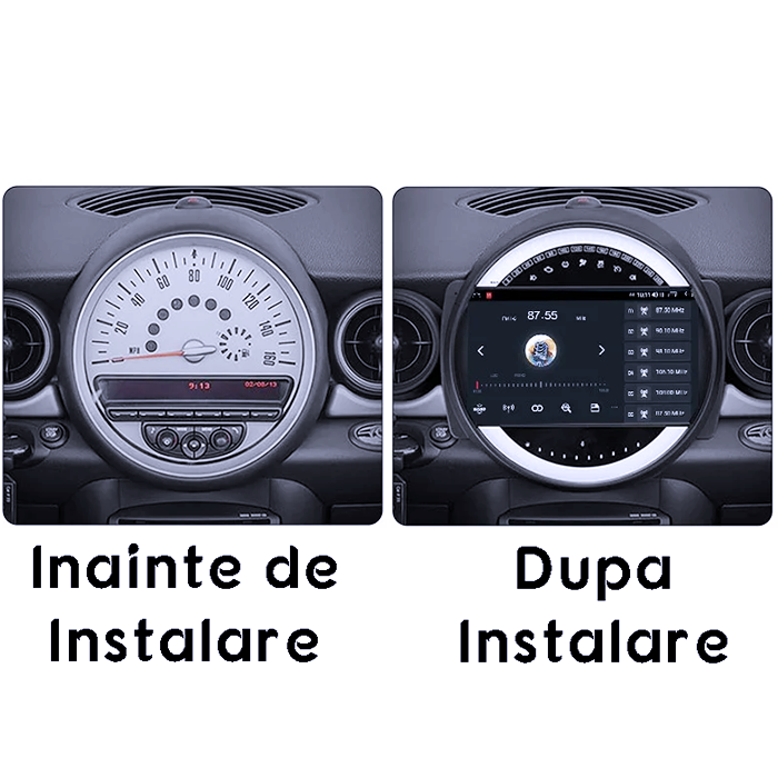 Navigatie dedicata Mini Cooper 2007-2015, 4GB RAM 64GB ROM, Quad Core, Display 9" QLED 1K, Carplay, Android 14, Bluetooth, Magazin Play, Suport Camere AHD [2]
