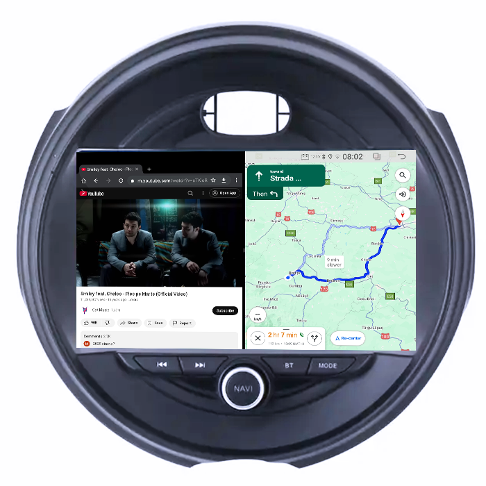 Navigatie dedicata Mini Cooper 2015-2019, 4GB RAM 64GB ROM, Quad Core, Display 9" QLED 1K, Carplay, Android 14, Bluetooth, Magazin Play, Suport Camere AHD [6]