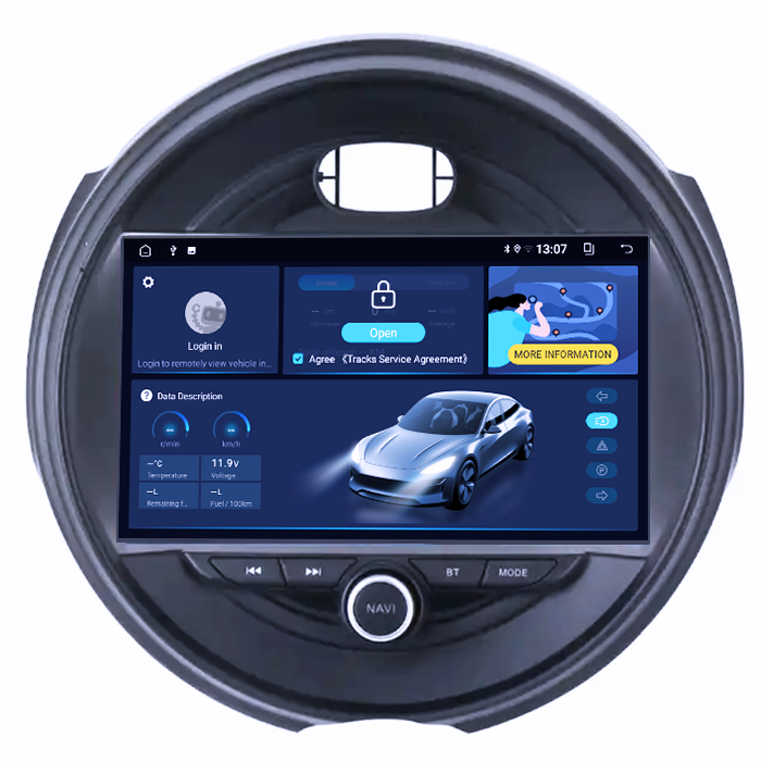 Navigatie dedicata Mini Cooper 2015-2019, 8GB RAM 128GB ROM, Octacore, Platforma TS18, Android 13, Display QLED 9”, Suporta camera 360º, DSP, Carplay&Android Auto, SIM 4G, Ventilator Activ [2]