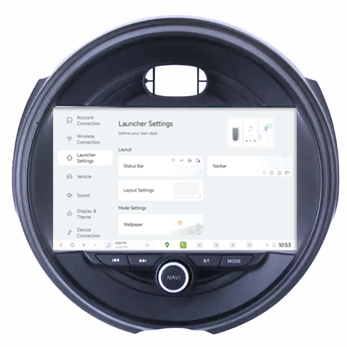 Navigatie dedicata Mini Cooper 2015-2019, DUDU3, 4GB RAM 64GB ROM, Octacore, Platforma 8581, Android, Display QLED 9", DSP, Carplay&AndroidAuto [2]