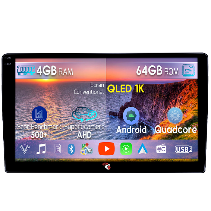 Navigatie dedicata Mitsubishi Airtrek Outlander 2001-2005, 4GB RAM 64GB ROM, Octacore, Android 14, Display QLED 1K 10", Carplay&Android Auto, SIM 4G, Ventilator Activ [1]