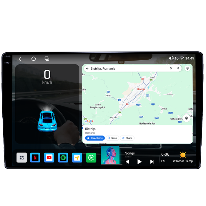 Navigatie dedicata Mitsubishi Airtrek Outlander 2001-2005, 4GB RAM 64GB ROM, Octacore, Android 14, Display QLED 1K 10", Carplay&Android Auto, SIM 4G, Ventilator Activ [2]