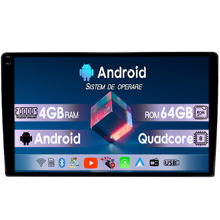 Navigatie dedicata Mitsubishi Airtrek Outlander 2001-2005, 4GB RAM 64GB ROM, Quad Core, Display 10" QLED 1K, Carplay, Android 14, Bluetooth, Magazin Play, Suport Camere AHD [1]
