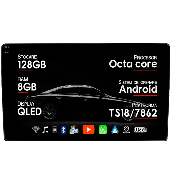 Navigatie dedicata Toyota Highlander 2009 - 2014, 8GB RAM 128GB ROM, Octacore, Platforma TS18, Android 14, Display QLED 10", Suporta camera 360", DSP, Carplay&Android Auto, SIM 4G, Ventilator Acti [1]