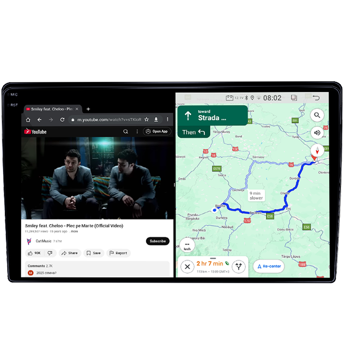 Navigatie dedicata Toyota Highlander 2009 - 2014, 8GB RAM 128GB ROM, Octacore, Platforma TS18, Android 14, Display QLED 10", Suporta camera 360", DSP, Carplay&Android Auto, SIM 4G, Ventilator Acti [4]