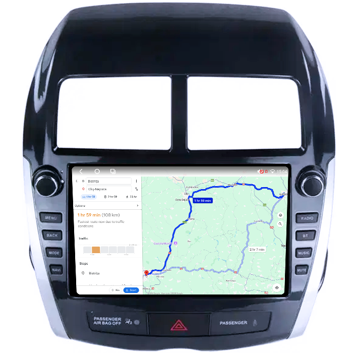 Navigatie dedicata Mitsubishi ASX 2010-2016, 4GB RAM 64GB ROM, Quadcore, Android 14, Display QLED 1K 9", DSP, Carplay&Android Auto, Suport camere AHD [3]