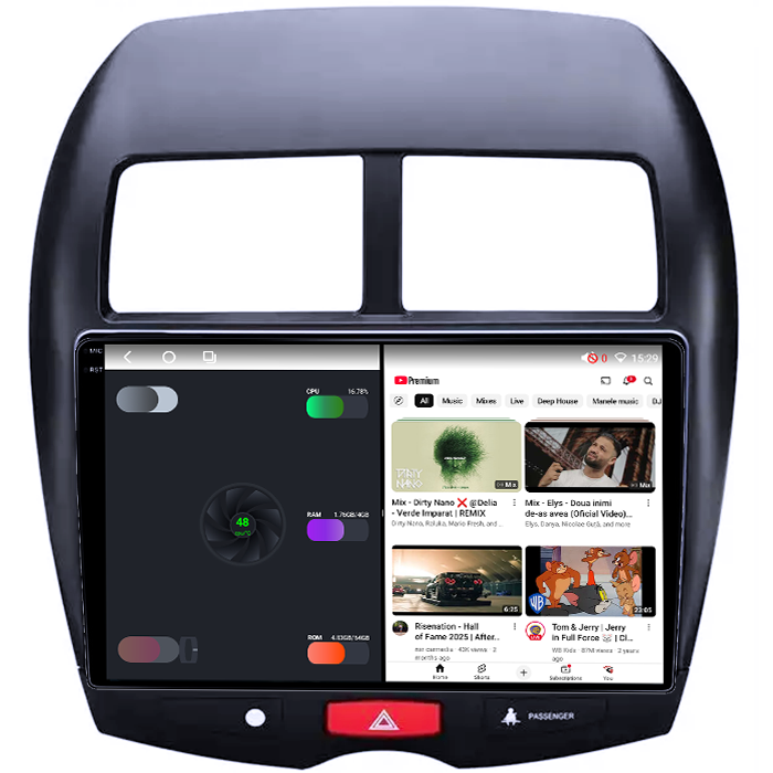 Navigatie dedicata Mitsubishi ASX 2010-2019, 4GB RAM 64GB ROM, Octacore, Android 14, Display QLED 1K 10", Carplay&Android Auto, SIM 4G, Ventilator Activ [3]