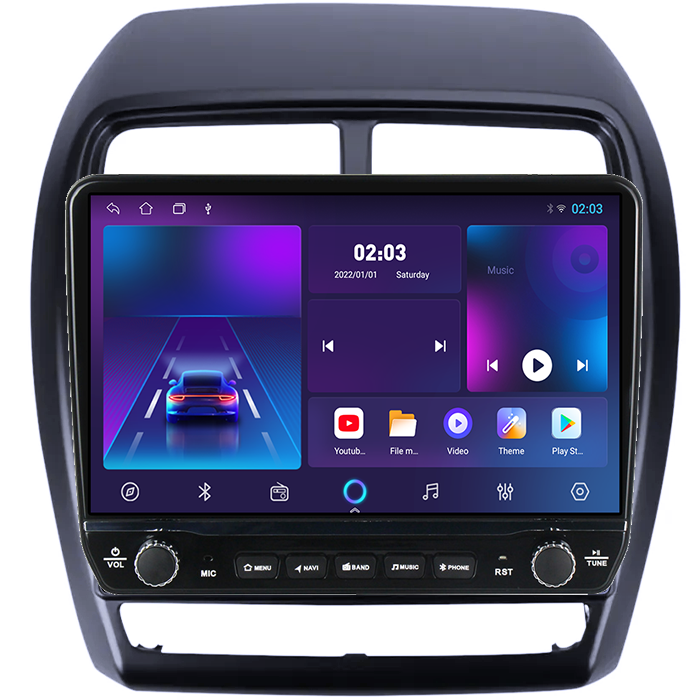 Navigatie dedicata Mitsubishi ASX 2016-2022 Tesla cu butoane rotative model 2024, 4GB RAM 64GB ROM, Procesor Quadcore, Android 14, Display QLED 10", DSP, Carplay&Android Auto [5]