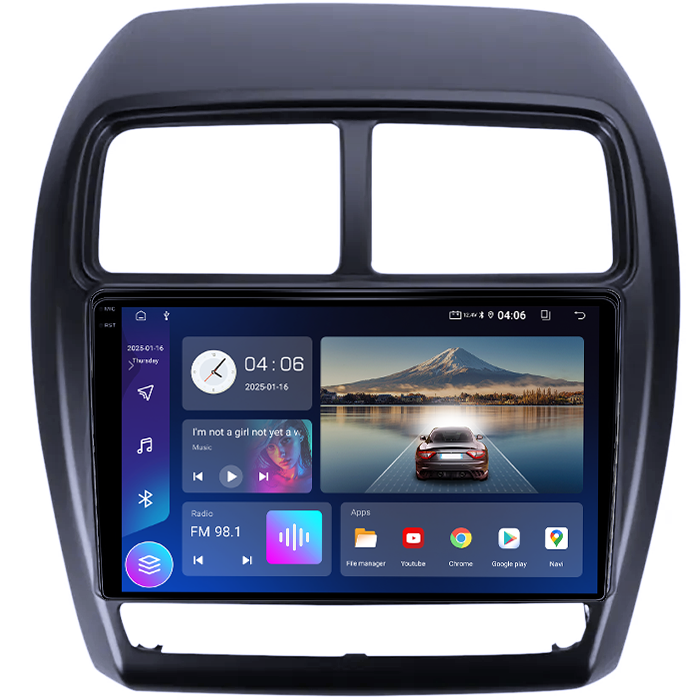 Navigatie dedicata Mitsubishi ASX 2016-2022, 4GB RAM 64GB ROM, Quad Core, Display 9" QLED 1K, Carplay, Android 14, Bluetooth, Magazin Play, Suport Camere AHD [2]