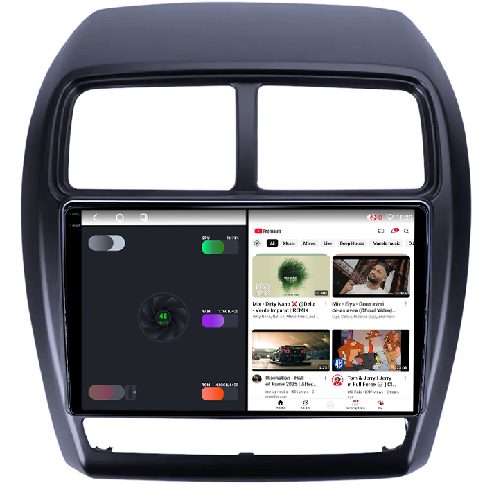 Navigatie dedicata Mitsubishi ASX 2016-2022, 8GB RAM 128GB ROM, Octacore, Platforma 7862,Android 14, Display QLED 9", Suporta camera 360", DSP, Carplay&Android Auto, SIM 4G, Ventilator Activ [3]