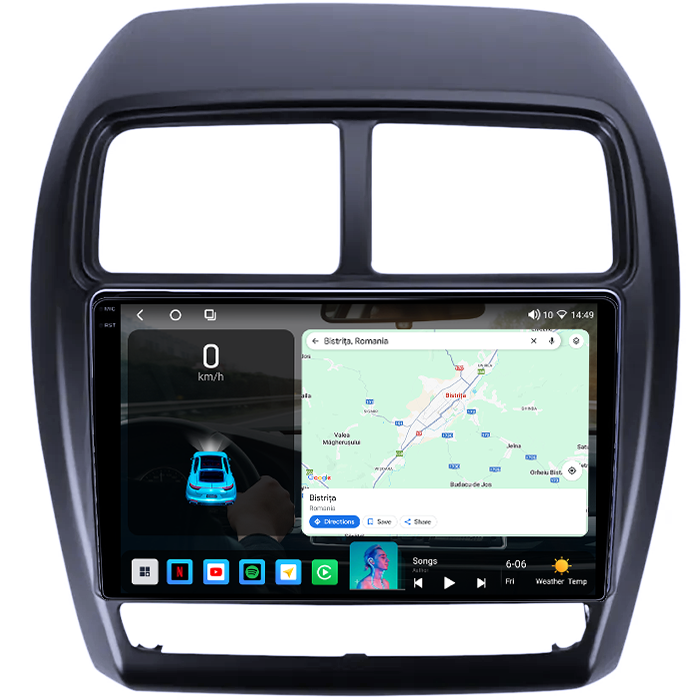 Navigatie dedicata Mitsubishi ASX 2016-2022, 8GB RAM 128GB ROM, Octacore, Platforma 7862,Android 14, Display QLED 9", Suporta camera 360", DSP, Carplay&Android Auto, SIM 4G, Ventilator Activ [2]