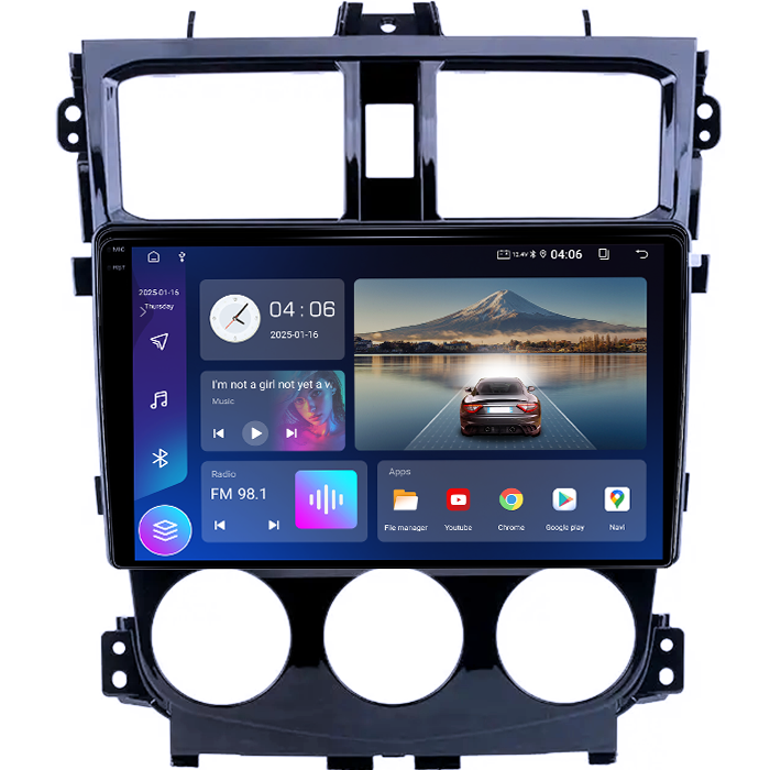 Navigatie dedicata Mitsubishi Colt Plus 2007-2012, 12GB RAM 256GB ROM, Android 14, Rezolutie 2K, Display QLED, 9", DSP, Carplay, Android Auto, Internet, Youtube, Waze, Wi Fi, USB [2]