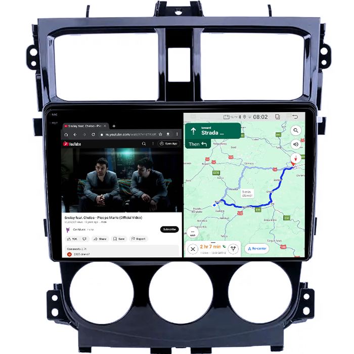 Navigatie dedicata Mitsubishi Colt Plus 2007-2012, 12GB RAM 256GB ROM, Android 14, Rezolutie 2K, Display QLED, 9", DSP, Carplay, Android Auto, Internet, Youtube, Waze, Wi Fi, USB [4]