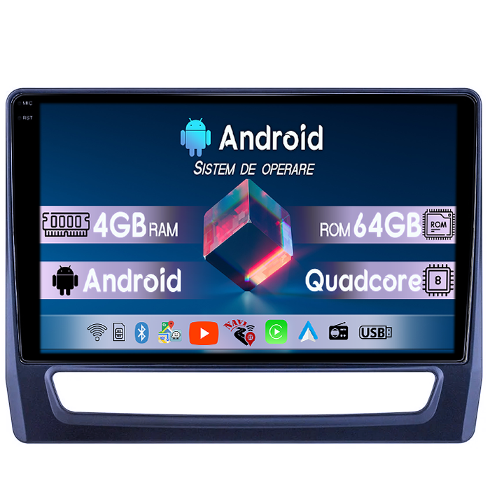 Navigatie dedicata Mitsubishi ASX dupa 2019, 4GB RAM 64GB ROM, Quad Core, Display 10" QLED 1K, Carplay, Android 14, Bluetooth, Magazin Play, Suport Camere AHD [1]