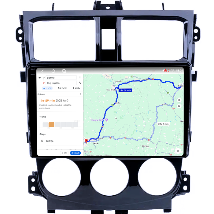 Navigatie dedicata Mitsubishi Colt Plus 2007-2012, 4GB RAM 64GB ROM, Octacore, Android 14, Display QLED 1K 9", Carplay&Android Auto, SIM 4G, Ventilator Activ [4]
