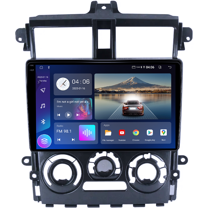 Navigatie dedicata Mitsubishi Colt Plus 2007-2012, 4GB RAM 64GB ROM, Quad Core, Display 9" QLED 1K, Carplay, Android 14, Bluetooth, Magazin Play, Suport Camere AHD [2]