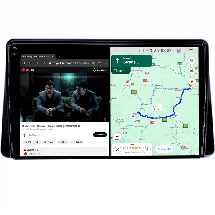 Navigatie dedicata Mitsubishi Eclipse Cross 2018-2019, 8GB RAM 128GB ROM, Octacore, Platforma TS18, Android 14, Display QLED 9", Suporta camera 360", DSP, Carplay&Android Auto [4]