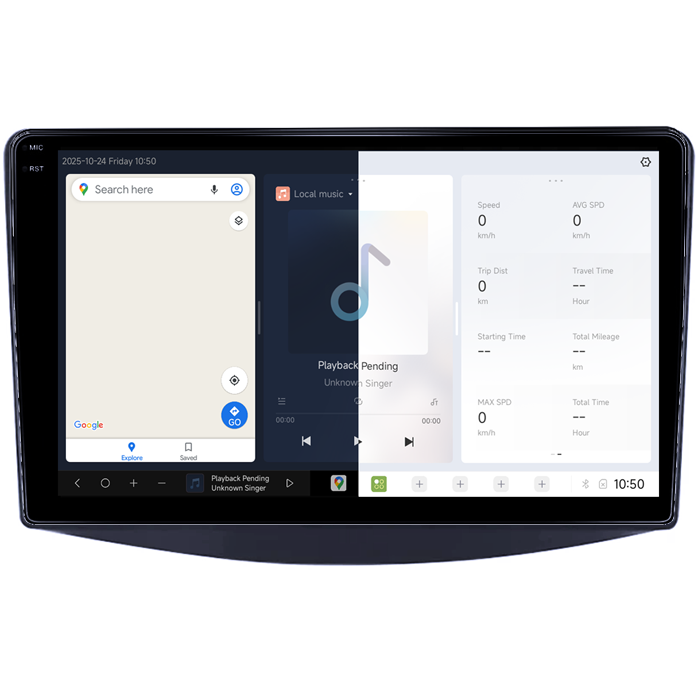 Navigatie dedicata Mitsubishi Grandis 2003-2011 V2, DUDU3, 4GB RAM 64GB ROM, Octacore, Platforma 8581, Android, Display QLED 10", DSP, Carplay&AndroidAuto [2]