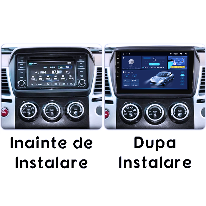 Navigatie dedicata Mitsubishi L200 2008-2016, 12GB RAM 256GB ROM, Android 14, Rezolutie 2K, Display QLED, 9", DSP, Carplay, Android Auto, Internet, Youtube, Waze, Wi Fi, USB [5]