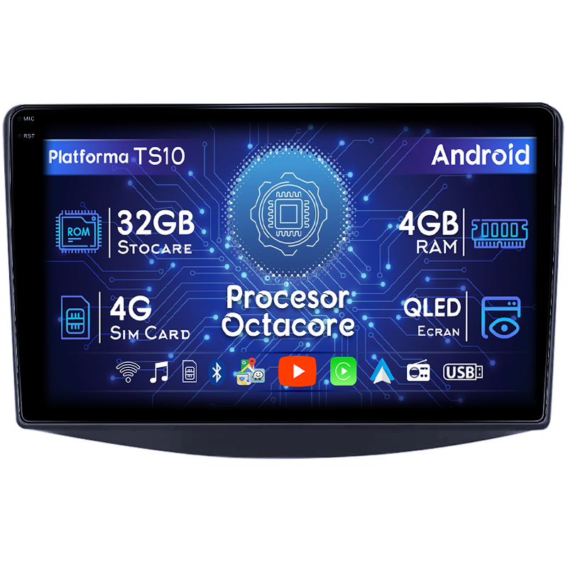 Navigatie dedicata Mitsubishi Grandis 2003-2011, 4GB RAM 32GB ROM, Octacore, Android 14, Display QLED 9" 2K, DSP, Carplay&Android Auto, SIM 4G, Bluetooth, Ventilator Activ [1]