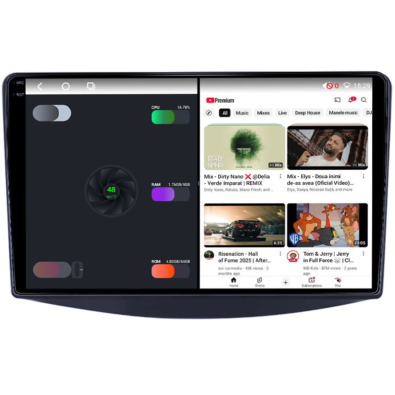 Navigatie dedicata Mitsubishi Grandis 2003-2011, 4GB RAM 32GB ROM, Octacore, Android 14, Display QLED 9" 2K, DSP, Carplay&Android Auto, SIM 4G, Bluetooth, Ventilator Activ [3]